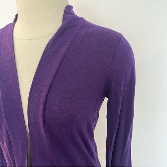 J. Crew Purple Long Sleeves Open Front Always Cardigan Size Small - Picture 3 of 7